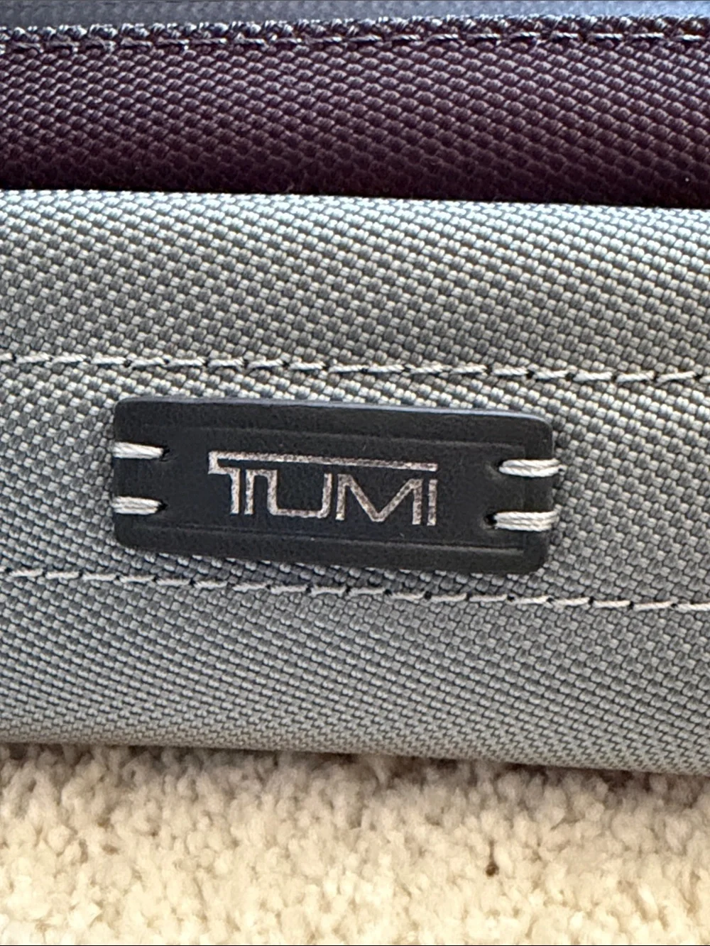 Tumi Gray and Black Slim Nylon Men’s Toiletry Pouch